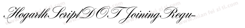 HogarthScriptDOT JoiningRegu字体转换